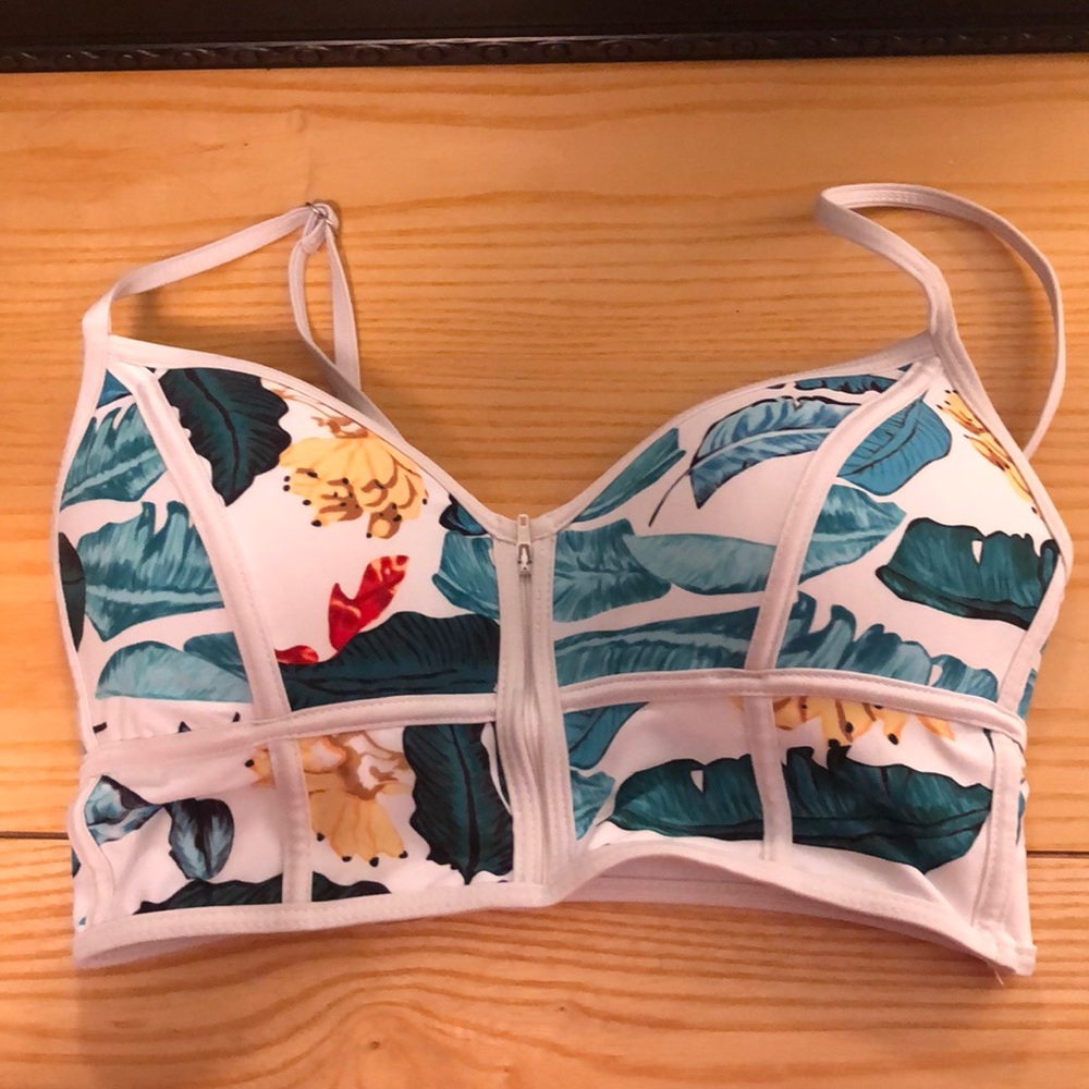 Floral bikini top